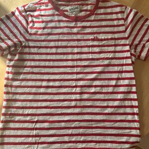 &Sons Breton Striped T Shirt Red